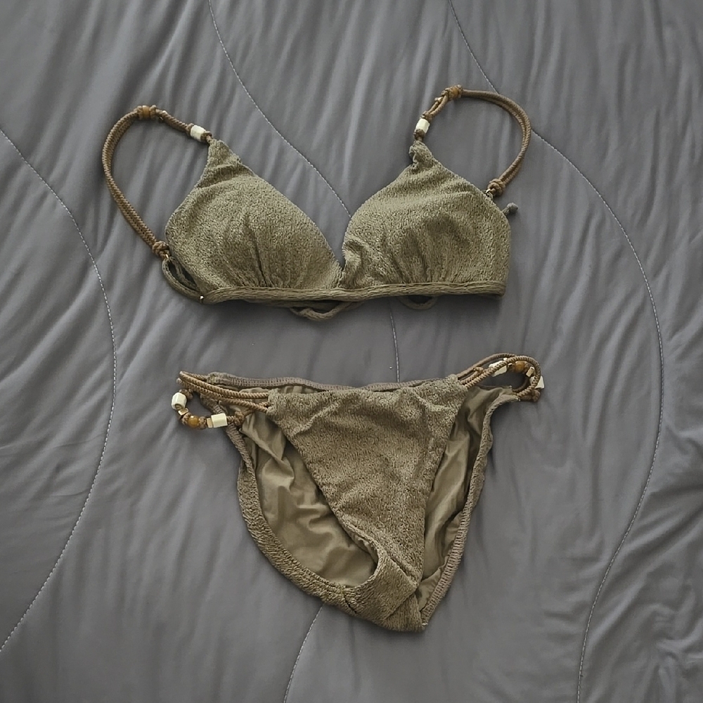 Olive Green Bikini Set